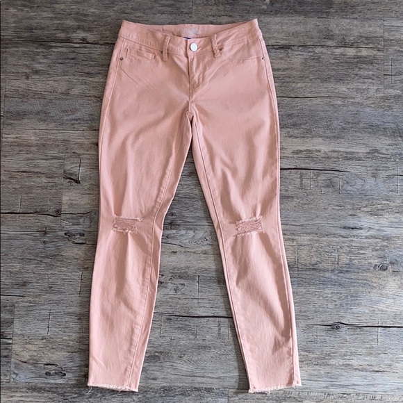 YMI Denim - YMI Anklet Jeans Distressed Blush / Peach